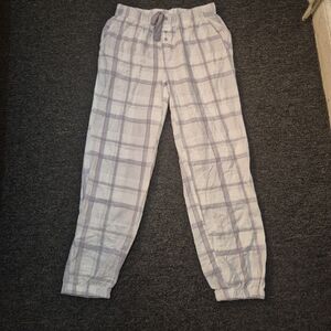 Stars Above Lavender and White Plaid Pajama Pants